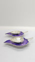 Pure Silver Fancy Diya Pair Leaf Pattern 29.5g